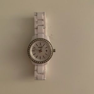 White fossil watch